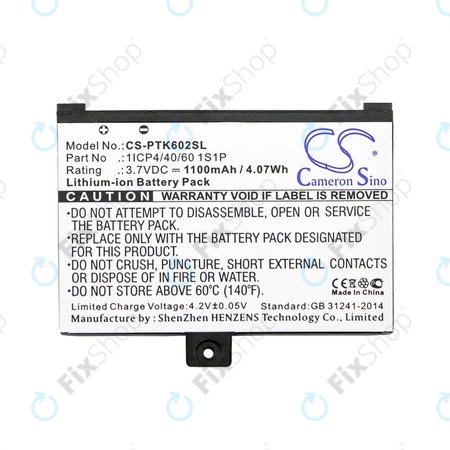 PocketBook Pro 602, 603, 612, 902, 903, 912, 920, 920.W - Baterie 1ICP4/40/60 1S1P 1100mAh HQ