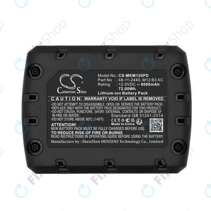 Baterie pro Milwaukee M12 Redlithium XC 4.0, 6000mAh, Li-Ion, 12V, M12 B3 XC, M12 B4 XC, HQ