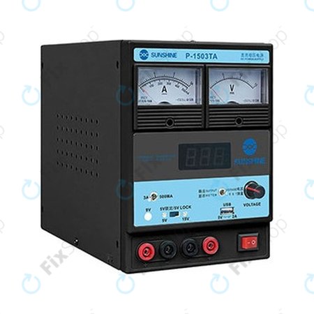 Sunshine P-1503TA - Regulovatelný Napájecí Zdroj (0-15V, 0-3A)