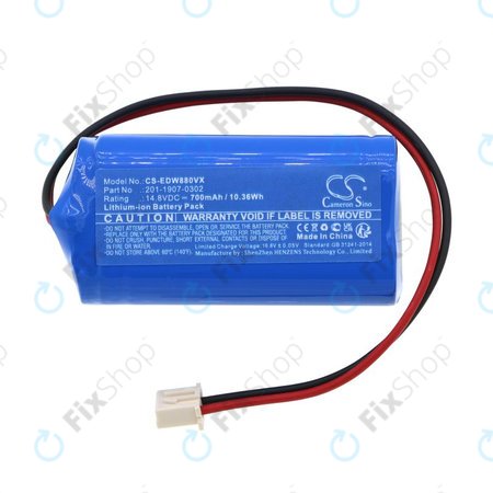 Baterie pro Ecovacs Winbot 880, 700, 700mAh, Li-Ion, 14.8V, 201-1907-0302, HQ
