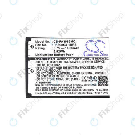 Baterie pro Toshiba Camileo X200, X400, 1600mAh, Li-Ion, 3.7V, PA3985, HQ