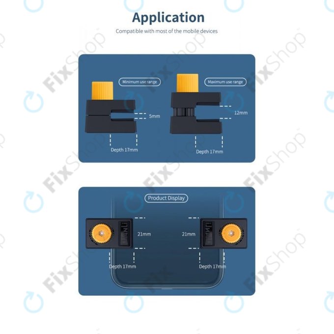 QianLi iClamp 2.0 - Plastová Svorka s Gumovou Výplní - Rozpětí 12mm (4 ks)
