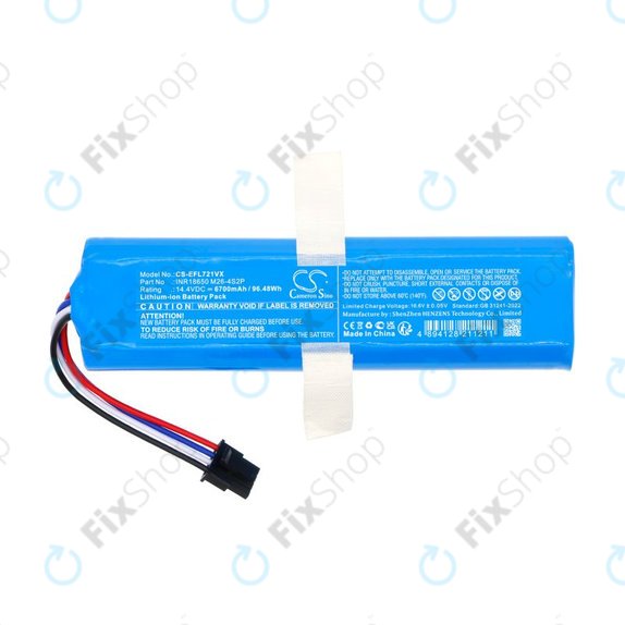 Baterie pro 360 S6 Pro, S9, X90, X95, Eufy Robovac L70 Hybrid, 6700mAh, Li-Ion, 14.4V, INR18650M26-4S2P, HQ