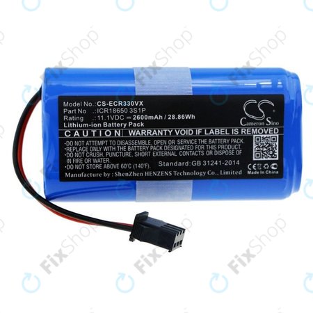 Ecovacs CEN330, CR-series - Baterie ICR18650 3S1P Li-Ion 11.1V 2600mAh HQ