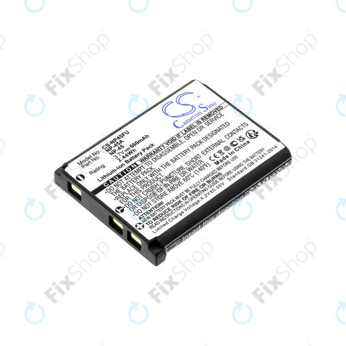 Baterie pro Leica, ALBA, Fujifilm, Avision, Praktica, Medion, 660mAh, Li-ion, 3.7V, NP-45, HQ