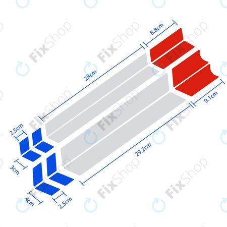 Xiaomi Mi Electric Scooter 1S, 2 M365, Essential, Pro, Pro 2 - Reflexní Nálepky (A)