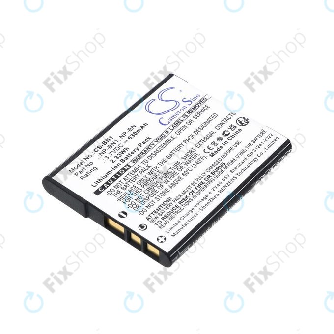 Baterie pro Sony Cyber-Shot DSC-TX20, TX9, 630mAh, Li-Ion, 3.7V, NP-BN1, HQ