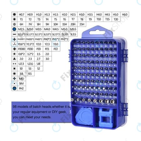 Kingsdun - Profesionální Sada Nářadípro Servis Telefonů, PC a Elektroniky 115v1