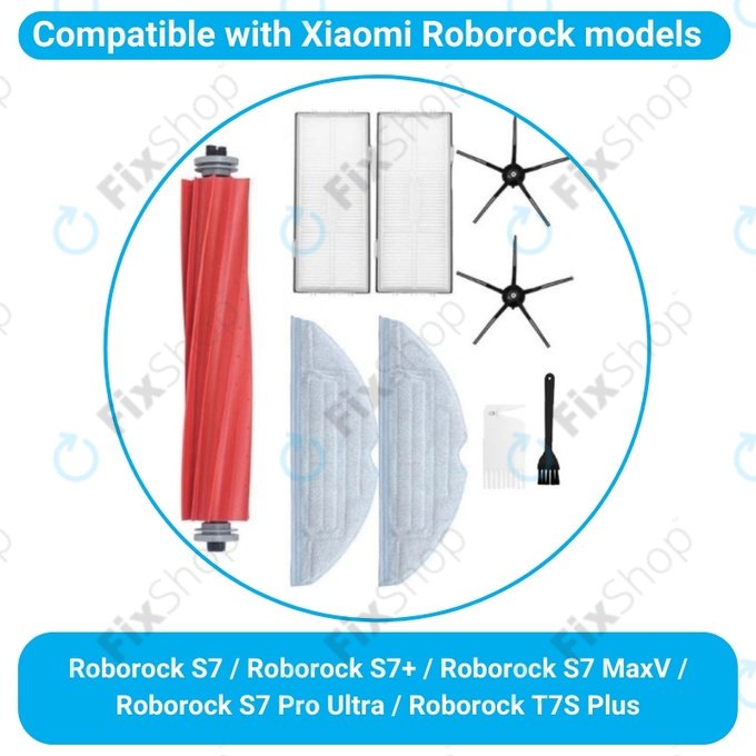 Xiaomi Roborock S7, S7+, S7 MaxV, S7 Pro Ultra, T7S Plus - Standardní Set (Černý)