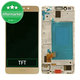 Huawei Honor 7 - LCD Displej + Dotykové Sklo + Rám (Gold) TFT