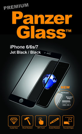 PanzerGlass PREMIUM - Tvrzené Sklo pro iPhone 6, 6S, 7, 8, SE 2020 a SE 2022, černá