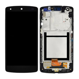 LG Nexus 5 D821 - LCD Displej + Dotykové Sklo + Rám (Black) - ACQ86661402 Genuine Service Pack