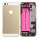 Apple iPhone 5S - Zadní Housing s Malými Díly (Gold)