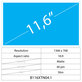 11.6 LCD Slim Matný 40 pin HD