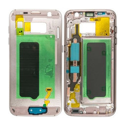 Samsung Galaxy S7 G930F - Přední Rám (Růžová) - GH96-09788E Genuine Service Pack