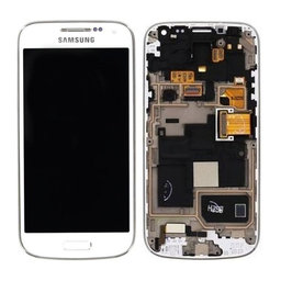 Samsung Galaxy S4 Mini Value I915i - LCD Displej + Dotykové Sklo + Rám (White Frost) - GH97-16992B Genuine Service Pack