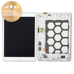 Samsung Galaxy Tab A 9.7 T550 - LCD Displej + Dotykové Sklo + Rám (White) - GH97-17400C Genuine Service Pack