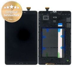 Samsung Galaxy Tab E T560N - LCD Displej + Dotykové Sklo + Rám (Black) - GH97-17525A Genuine Service Pack
