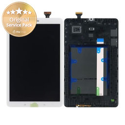 Samsung Galaxy Tab E T560N - LCD Displej + Dotykové Sklo + Rám (White) - GH97-17525B Genuine Service Pack