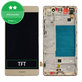 Huawei P8 lite - LCD Displej + Dotykové Sklo + Rám (Gold) TFT