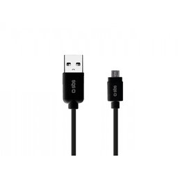 SBS - Micro-USB / USB Kabel (3m), černá