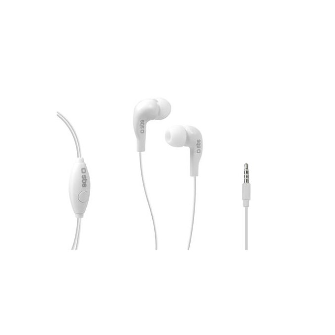 SBS - Studio Mix 10 Sluchátka s mikrofonem, bílá