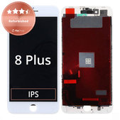Displej pro iPhone 8 Plus, White, Dotykové sklo s rámem, Refurbished