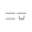 Apple iPhone 8 Plus - Set Tlačítek Hlasitosti + Zapínání + Tichého Režimu (Silver)