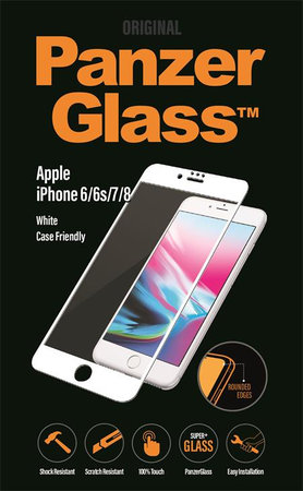PanzerGlass - Tvrzené sklo Case Friendly pro iPhone 8/7 / 6S / 6, bílá