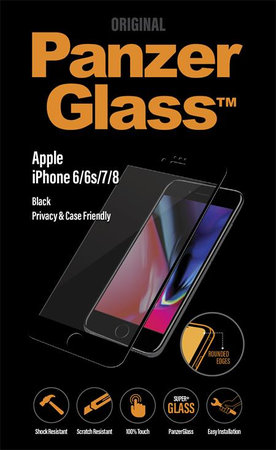PanzerGlass - Case-friendlyTvrdené sklo pro iPhone 8/7/6s/6 Privacy, černá