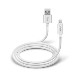 SBS - Micro-USB / USB Kabel (1m), bílá