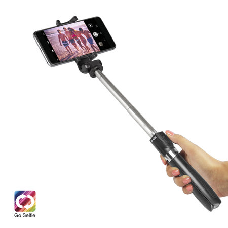 SBS - Bezdrátová selfie tyč se stativem, černá