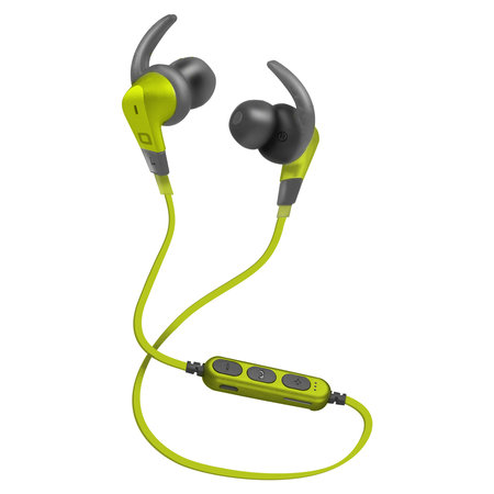 SBS - Sportovní bezdrátová sluchátka s portem Micro SD, zelená