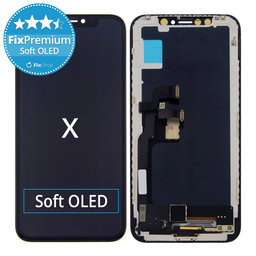 Apple iPhone X - LCD Displej + Dotykové Sklo + Rám Soft OLED FixPremium