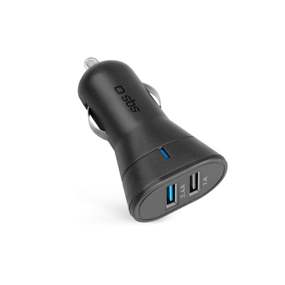 SBS - Autonabíječka 2x USB, 2.4A, černá