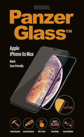 PanzerGlass - Tvrzené sklo na iPhone XS Max, Casefriendly, černá