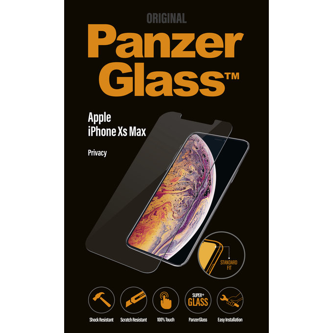 PanzerGlass - Tvrzené Sklo Privacy Standard Fit pro iPhone XS Max a 11 Pro Max, transparent