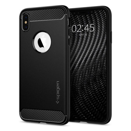 Spigen - Pouzdro Rugged Armor pro iPhone X a XS, černá