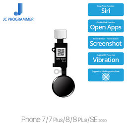 Apple iPhone 7, 7 Plus, 8, 8 Plus, SE (2020), SE (2022) - Tlačítko Domů JCID 6 Gen (Space Gray, Black)