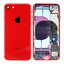 Apple iPhone 8 - Zadní Housing s Malými Díly (Red)