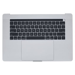 Apple MacBook Pro 15" A1707 (Late 2016 - Mid 2017) - Horní Rám Klávesnice + Klávesnice US + Mikrofon + Trackpad + Reproduktory (Silver)