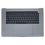 Apple MacBook Pro 15" A1707 (Late 2016 - Mid 2017) - Horní Rám Klávesnice + Klávesnice US + Mikrofon + Trackpad + Reproduktory (Space Gray)