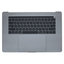 Apple MacBook Pro 15" A1707 (Late 2016 - Mid 2017) - Horní Rám Klávesnice + Klávesnice US + Mikrofon + Trackpad + Reproduktory (Space Gray)