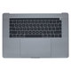 Apple MacBook Pro 15" A1707 (Late 2016 - Mid 2017) - Horní Rám Klávesnice + Klávesnice US + Mikrofon + Trackpad + Reproduktory (Space Gray)