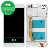 Huawei P9 lite mini, Y6 Pro (2017) - LCD Displej + Dotykové Sklo + Rám (White) TFT