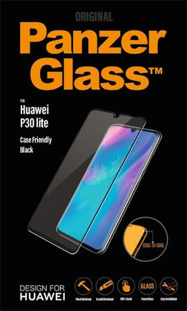 PanzerGlass - Tvrzené Sklo Case Friendly pro Huawei P30 Lite, black