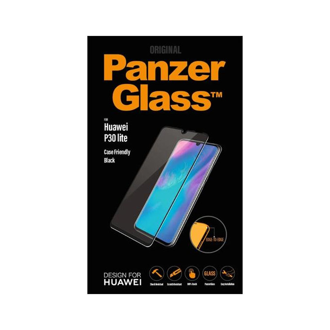 PanzerGlass - Tvrzené Sklo Case Friendly pro Huawei P30 Lite, black