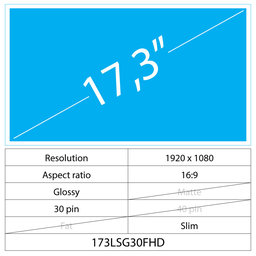 17.3 LCD Slim Lesklý 30 pin FHD