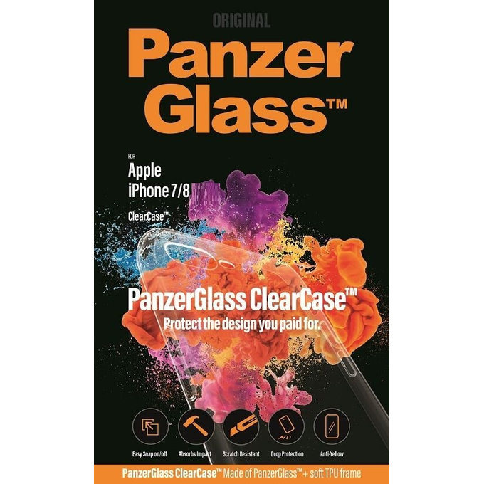 PanzerGlass - Pouzdro ClearCase pro iPhone 7, 8, SE 2020 a SE 2022, transparent