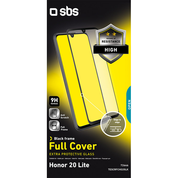 SBS - Tvrzené sklo Full Cover pro Honor 20 Lite, černá